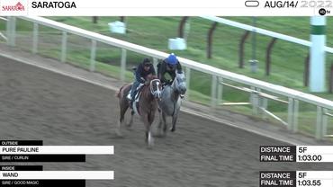 Pure Pauline (Outside) and Wand Worked 5 Furlongs at Saratoga on August 14th, 2022