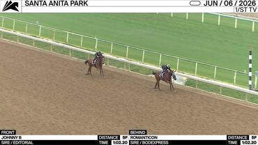 Johnny B (Front) and Romanticon Worked 5 Furlongs in 1:02.20 at Santa Anita Park on June 6th, 2026