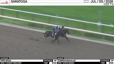 Papa Vegas (Outside) and Compartmentalize Worked 3 Furlongs in 37.44 at Saratoga on July 3rd, 2026