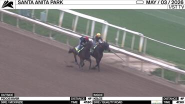 Pecos River (Outside) and Kelce Worked 4 Furlongs in 47.80 at Santa Anita Park on May 3rd, 2026