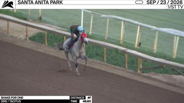Shake for One Worked 4 Furlongs in 48.80 at Santa Anita Park on September 23rd, 2026