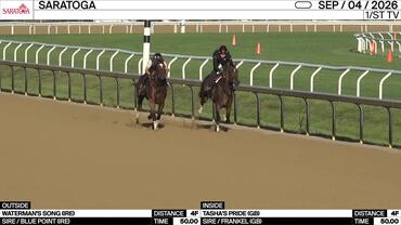 Waterman's Song (Outside) and Tasha's Pride Worked 4 Furlongs in 50.00 at Saratoga on September 4th, 2026
