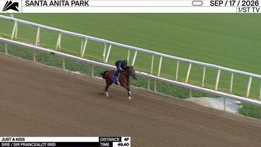 Just a Kiss Worked 4 Furlongs in 49.40 at Santa Anita Park on September 17th, 2026