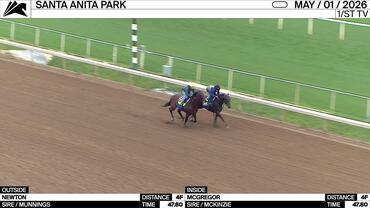 Newton (Outside) and McGregor Worked 4 Furlongs at Santa Anita Park on May 1st, 2026