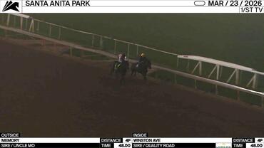 Memory (Outside) and Winston Ave Worked 4 Furlongs in 48.00 at Santa Anita Park on March 23rd, 2026