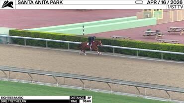 Eighties Music Worked 3 Furlongs in 35.60 at Santa Anita Park on April 16th, 2026