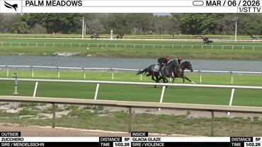 Zucchero (Outside) and Glacia Glaze Worked 5 Furlongs in 1:02.25 at Palm Meadows on March 6th, 2026
