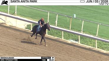 Mendezlebank Worked 4 Furlongs in 46.40 at Santa Anita Park on June 3rd, 2026