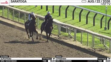 Alpe d'Huez (Outside) and Cy'fashion Worked 4 Furlongs in 49.95 at Saratoga on August 22nd, 2026