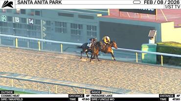 Cosmic Heat (Outside) and Paradise Lake Worked 4 Furlongs in 47.80 at Santa Anita Park on February 8th, 2026