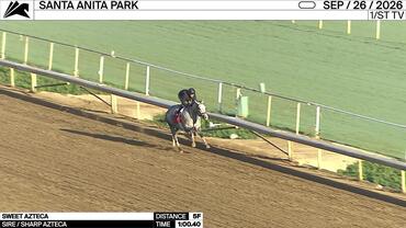 Sweet Azteca Worked 5 Furlongs in 1:00.40 at Santa Anita Park on September 26th, 2026