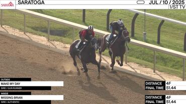 Make My Day (Outside) and Missing Brian Worked 4 Furlongs in 51.44 at Saratoga on July 10th, 2025