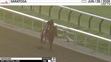 Lightscape Worked 4 Furlongs in 49.77 at Saratoga on June 28th, 2026