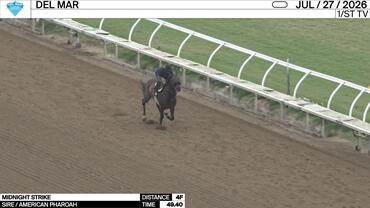 Midnight Strike Worked 4 Furlongs in 49.40 at Del Mar on July 27th, 2026