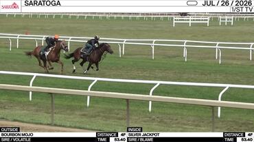 Bourbon Mojo (Outside) and Silver Jackpot Worked 4 Furlongs in 53.40 at Saratoga on July 26th, 2026