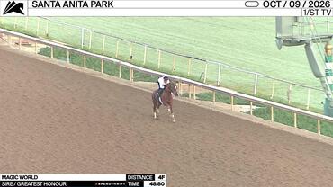 Magic World Worked 4 Furlongs in 48.80 at Santa Anita Park on October 9th, 2026