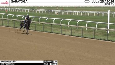 Bam's Bliss Kiss Worked 5 Furlongs in 1:01.00 at Saratoga on July 25th, 2026