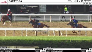 An Unnamed Horse out of the Dam Bedside Posse (Outside) and McLight Worked 4 Furlongs in 49.25 at Saratoga on July 17th, 2026