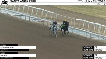 Stellenbosch (Outside) and Balboa Worked 5 Furlongs in 1:00.00 at Santa Anita Park on June 21st, 2025