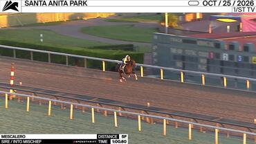 Mescalero Worked 5 Furlongs in 1:00.60 at Santa Anita Park on October 25th, 2026
