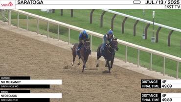 No Mo Candy (Outside) and Neoequos Worked 4 Furlongs in 49.89 at Saratoga on July 13th, 2025