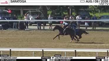 Champagne Coast (Outside) and Live From New York Worked 4 Furlongs at Saratoga on August 9th, 2026