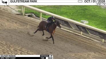 Solitary Passion Worked 4 Furlongs in 49.69 at Gulfstream Park on October 1st, 2026