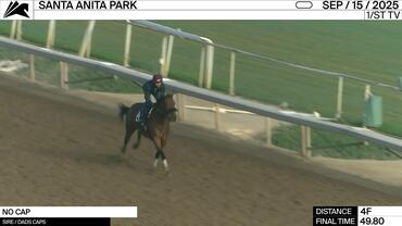 No Cap Worked 4 Furlongs in 49.80 at Santa Anita Park on September 15th, 2025