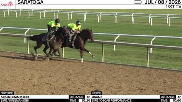 King's Remark (Outside) and Oscar Worked 4 Furlongs at Saratoga on July 8th, 2026