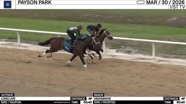 Long Live (Outside) and Highgrove Worked 4 Furlongs in 50.40 at Payson Park on March 30th, 2026