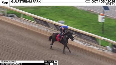 Decisive Maiara Worked 4 Furlongs in 51.22 at Gulfstream Park on October 5th, 2026