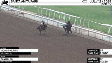 Thought Process (Outside) and Iron Man Cal Worked 5 Furlongs at Santa Anita Park on July 12th, 2025