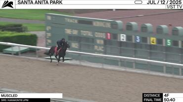 Muscled Worked 4 Furlongs in 50.40 at Santa Anita Park on July 12th, 2025