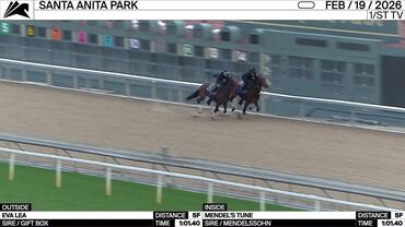 Eva Lea (Outside) and Mendel's Tune Worked 5 Furlongs in 1:01.40 at Santa Anita Park on February 19th, 2026