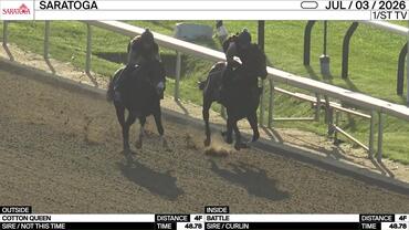Cotton Queen (Outside) and Battle Worked 4 Furlongs in 48.78 at Saratoga on July 3rd, 2026