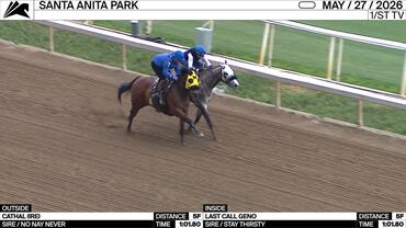 Cathal (Outside) and Last Call Geno Worked 5 Furlongs in 1:01.80 at Santa Anita Park on May 27th, 2026