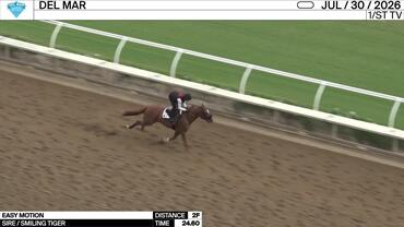 Easy Motion Worked 2 Furlongs in 24.60 at Del Mar on July 30th, 2026