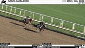 Bartholdy (Yellow Cap) and Yellow Card Worked at Santa Anita Park on March 8th, 2026