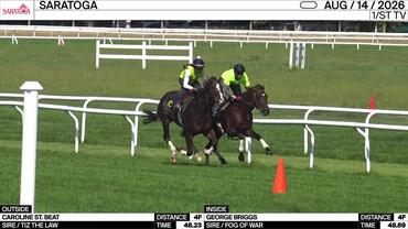 Caroline St. Beat (Outside) and George Briggs Worked 4 Furlongs at Saratoga on August 14th, 2026