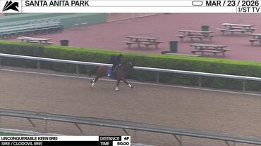 Unconquerable Keen Worked 4 Furlongs in 50.00 at Santa Anita Park on March 23rd, 2026