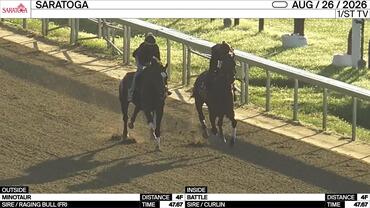 Minotaur (Outside) and Battle Worked 4 Furlongs in 47.67 at Saratoga on August 26th, 2026