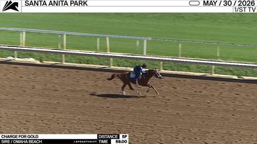 Charge for Gold Worked 5 Furlongs in 59.00 at Santa Anita Park on May 30th, 2026
