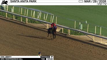 Civil Liberty Worked 5 Furlongs in 1:01.80 at Santa Anita Park on March 29th, 2026