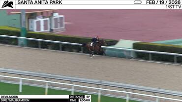 Devil Moon Worked 5 Furlongs in 1:00.00 at Santa Anita Park on February 19th, 2026