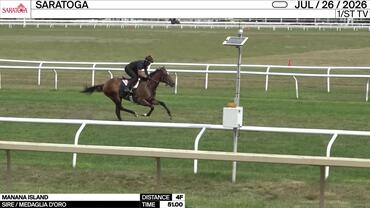 Manana Island Worked 4 Furlongs in 51.00 at Saratoga on July 26th, 2026