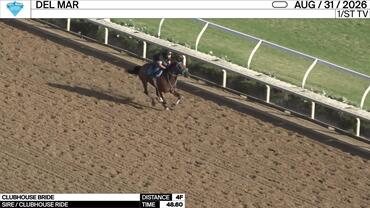 Clubhouse Bride Worked 4 Furlongs in 48.60 at Del Mar on August 31st, 2026