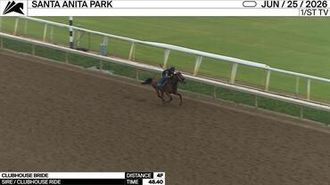 Clubhouse Bride Worked 4 Furlongs in 48.40 at Santa Anita Park on June 25th, 2026