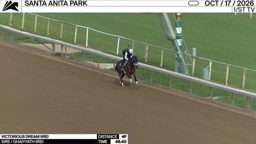Victorious Dream Worked 4 Furlongs in 48.40 at Santa Anita Park on October 17th, 2026