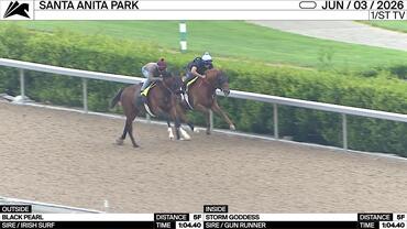 Black Pearl (Outside) and Storm Goddess Worked 5 Furlongs in 1:04.40 at Santa Anita Park on June 3rd, 2026