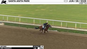Day Man Worked 4 Furlongs in 47.60 at Santa Anita Park on June 26th, 2026